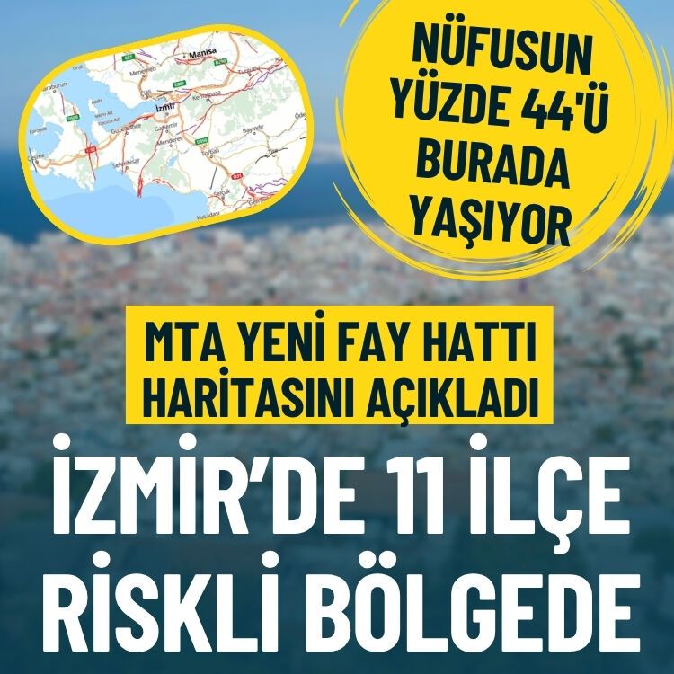 MTA yeni diri fay haritasını açıkladı: İzmir’de 11 ilçe riskli bölgede!