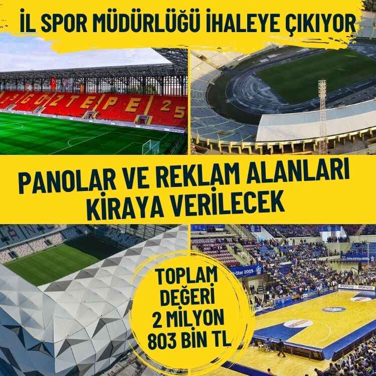 İzmir’in spor tesisleri için ihaleye çıkılıyor… Panolar ve reklam alanları kiralanacak
