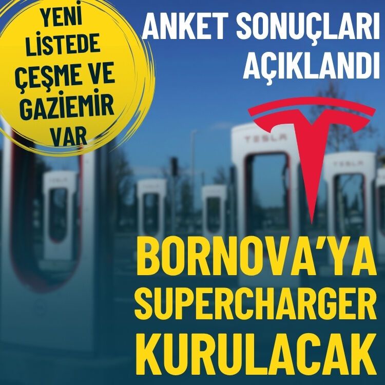 Anket sonuçlandı… Bornova’ya Tesla Supercharger geliyor