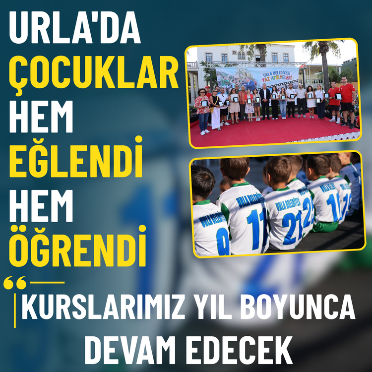 Urla'da çocuklar yaz atölyeleriyle hem eğlendi hem öğrendi