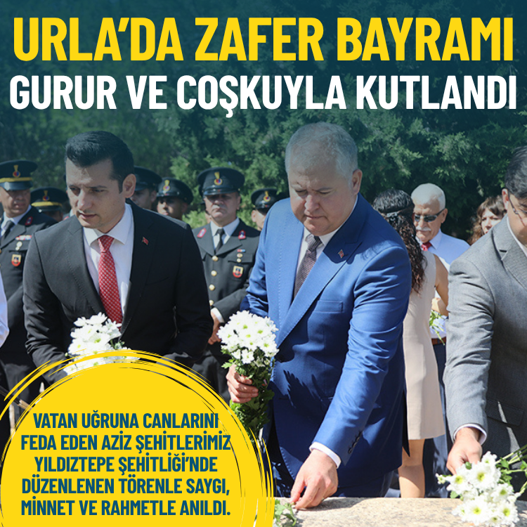 Urla’da 30 Ağustos Zafer Bayramı gurur ve coşkuyla kutlandı