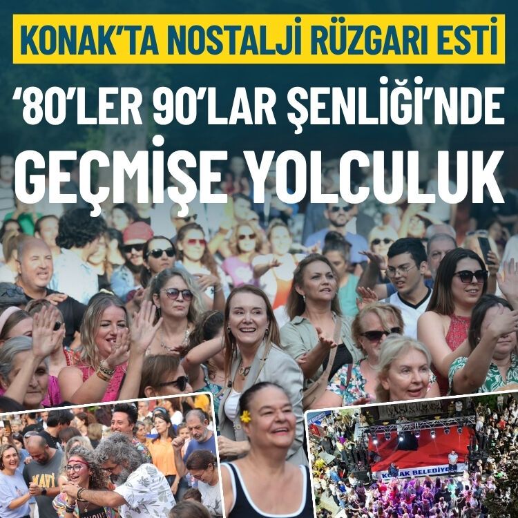Konak’ta nostalji rüzgarı esti: ‘80’ler 90’lar Şenliği’nde geçmişe yolculuk