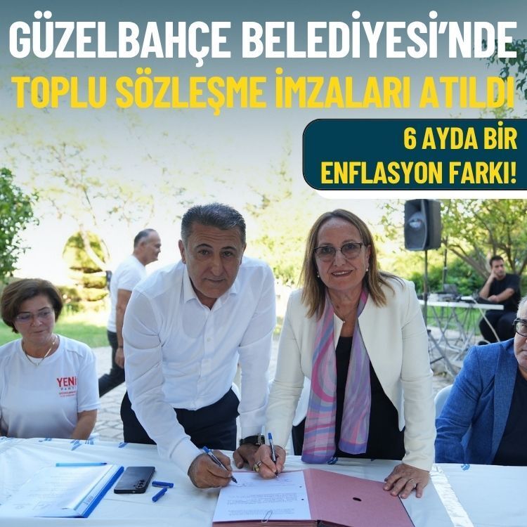 Güzelbahçe Belediyesi’nde toplu sözleşme imzaları atıldı