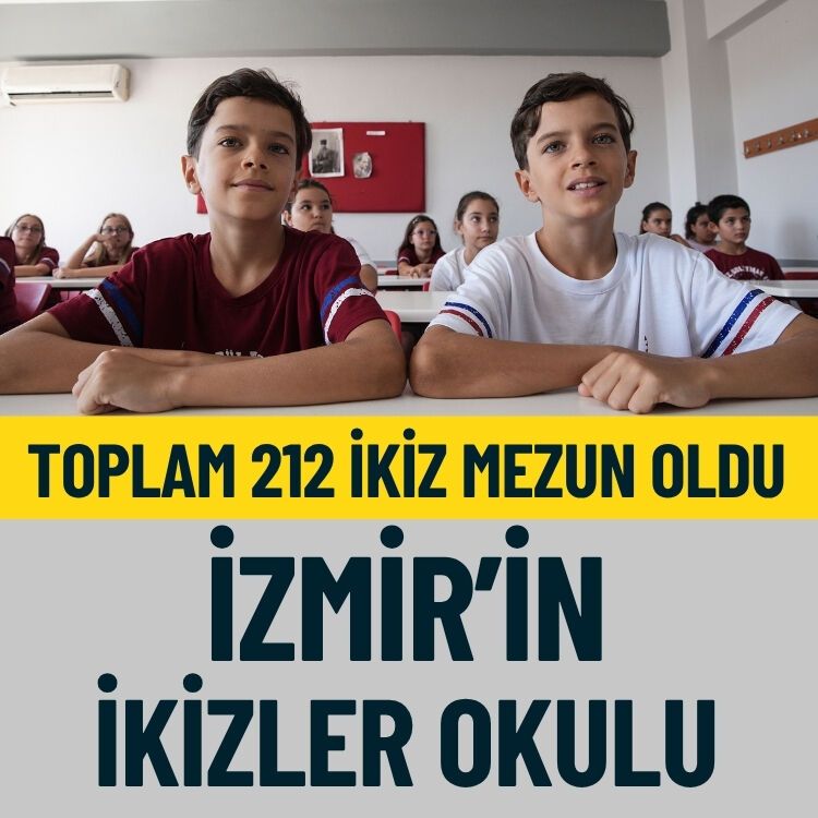 Toplam 212 ikiz mezun oldu… İzmir’in ikizler okulu