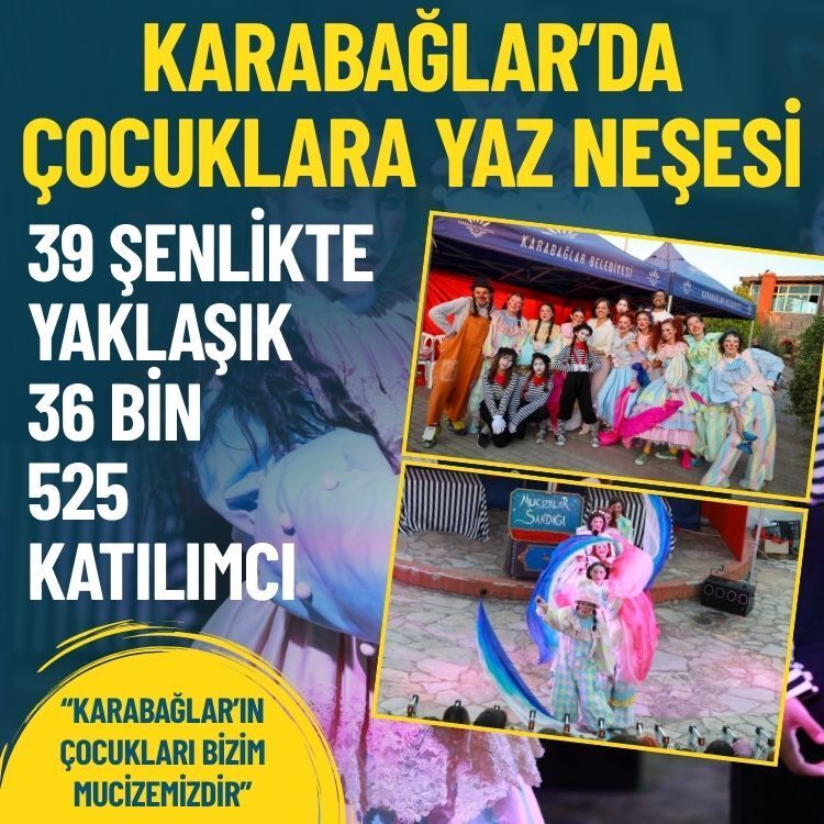 Karabağlar’da çocuklara yaz neşesi: 39 şenlik düzenlendi