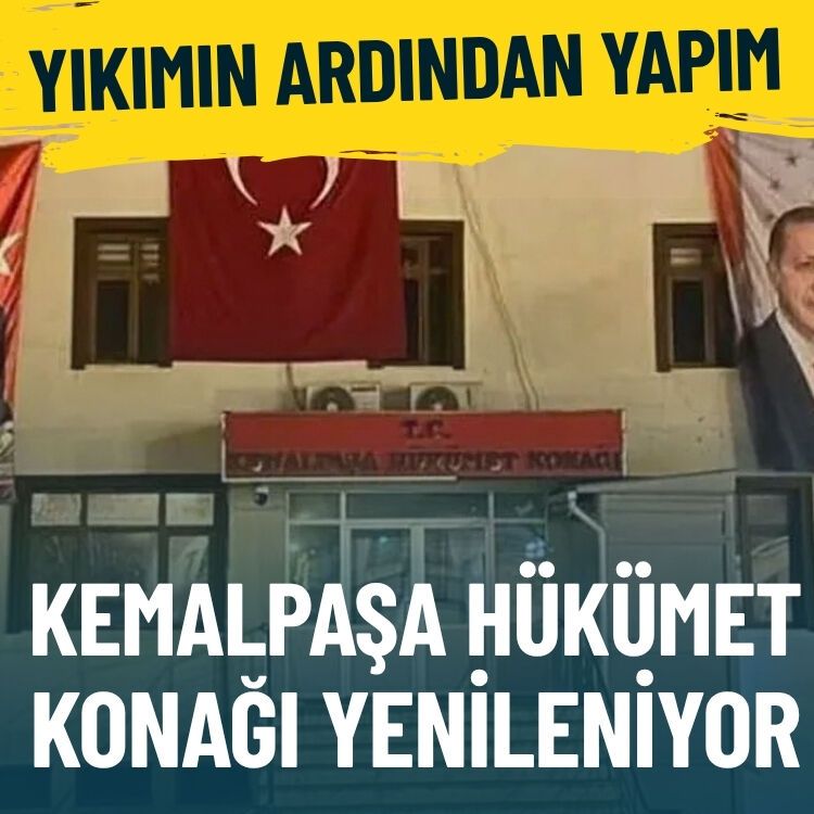 Yıkımın ardından yapım… Kemalpaşa Hükümet Konağı yenileniyor