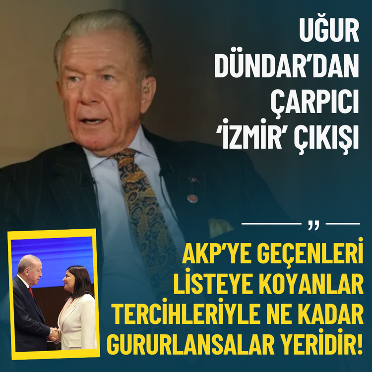 Uğur Dündar’dan çarpıcı ‘İzmir’ çıkışı: Tercihleriyle ne kadar gururlansalar yeridir!