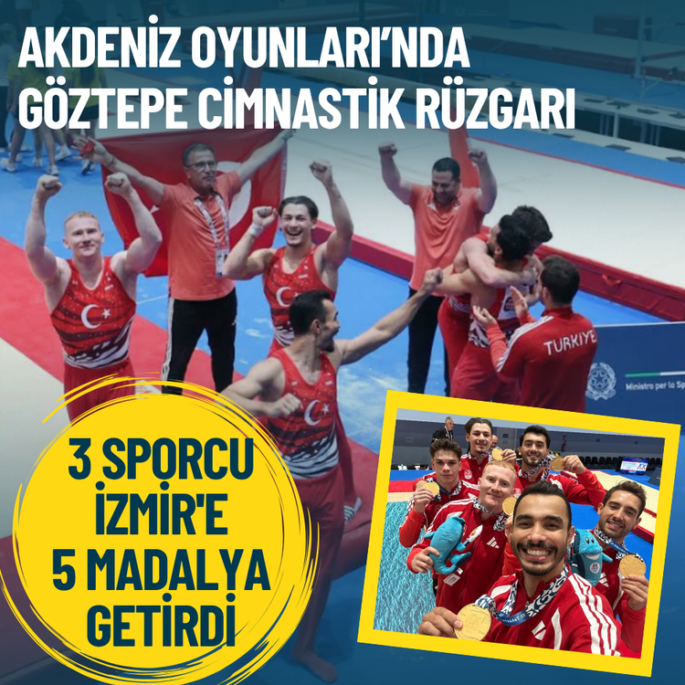 Akdeniz Oyunları’nda Göztepe Cimnastik rüzgarı: 3 sporcu İzmir'e 5 madalya getirdi