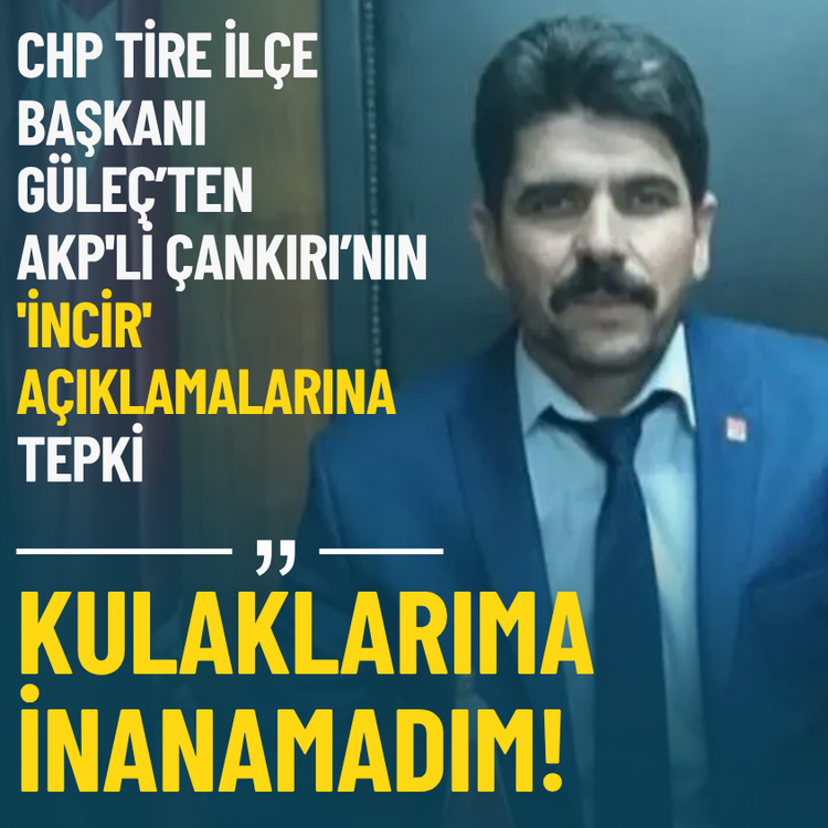 CHP Tire İlçe Başkanı Güleç’ten AKP'li Çankırı’nın 'incir' açıklamalarına tepki: Kulaklarıma inanamadım!