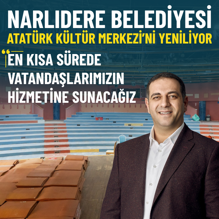 Narlıdere Belediyesi Atatürk Kültür Merkezi’ni yeniliyor