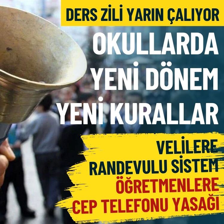 Ders zili yarın çalıyor… Okullarda yeni dönem, yeni kurallar