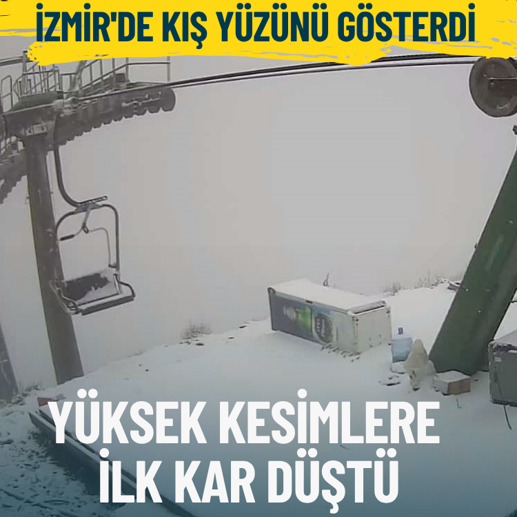 İzmir'de kış yüzünü gösterdi: Yüksek kesimlere ilk kar düştü