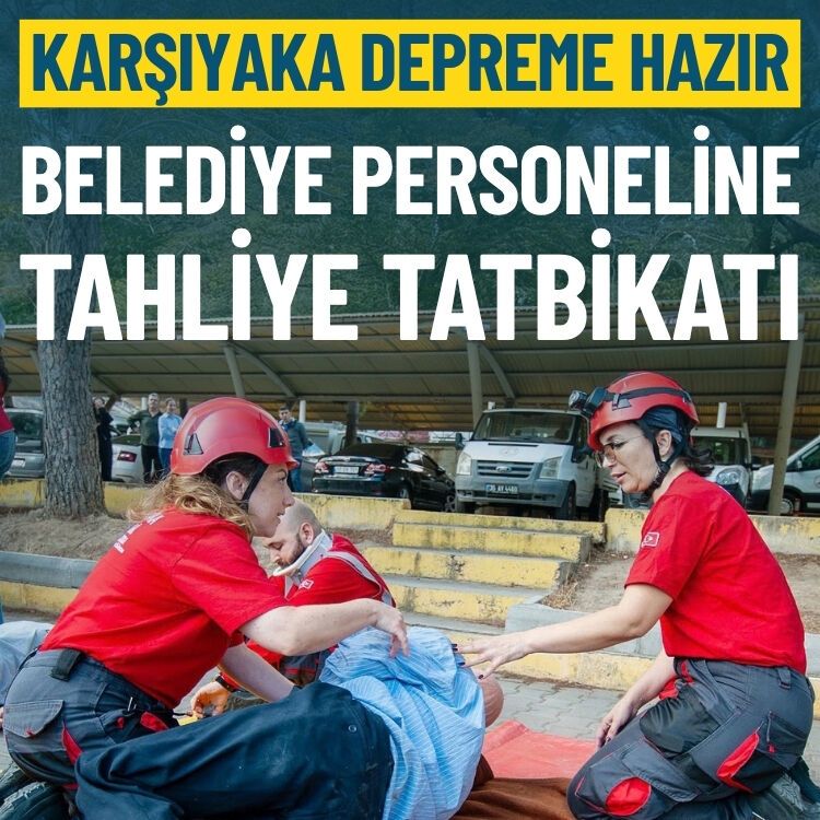 Karşıyaka depreme hazır: Belediye personeline tahliye tatbikatı