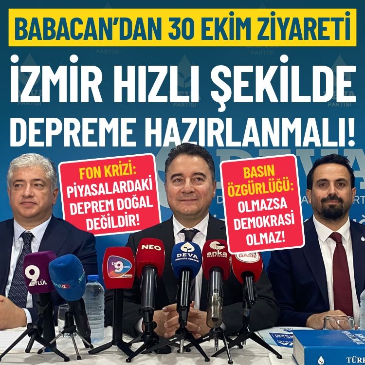 Babacan’dan 30 Ekim ziyareti: İzmir hızlı şekilde depreme hazırlanmalı!