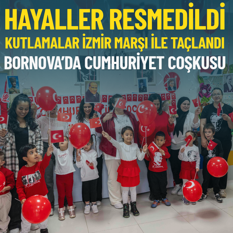 Bornova’da Cumhuriyet coşkusu çocukların sesinde yankılandı