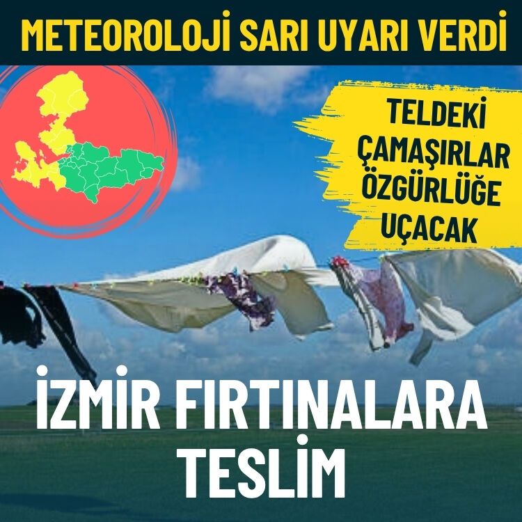 Meteoroloji sarı uyarı verdi… İzmir fırtınalara teslim