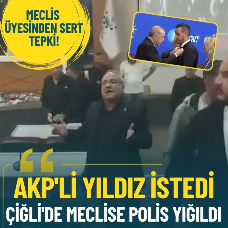 AKP'li Yıldız istedi...Çiğli'de meclise polis yığıldı: Meclis üyesinden sert tepki!