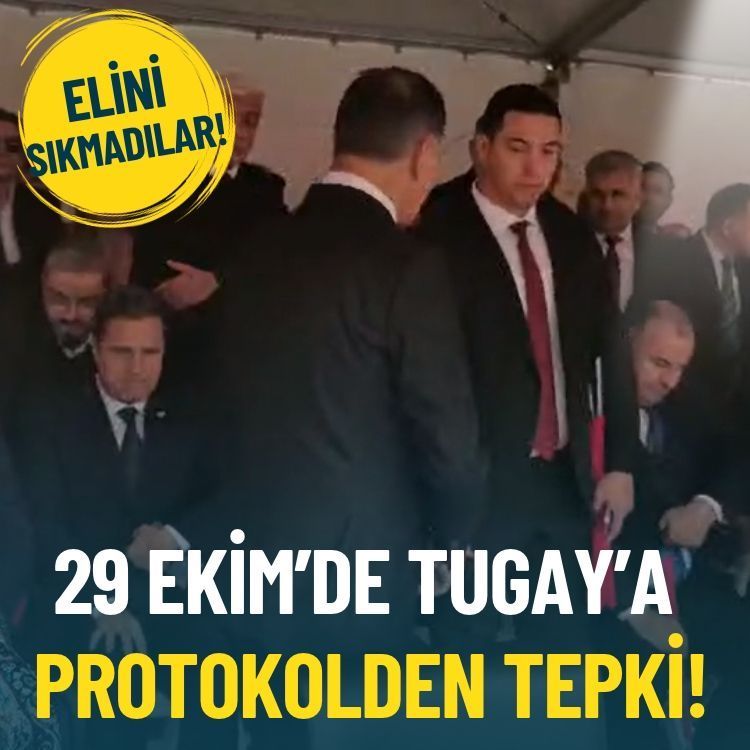 Tugay’a protokolden tepki: Elini sıkmadılar!