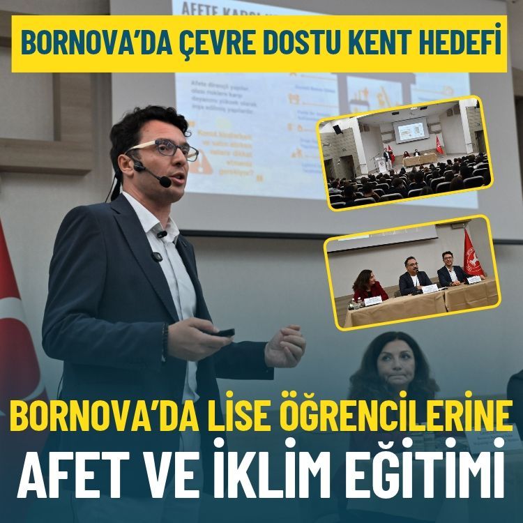 Bornova’da lise öğrencilerine afet ve iklim eğitimi: Sıfır atık çalışmaları sürüyor
