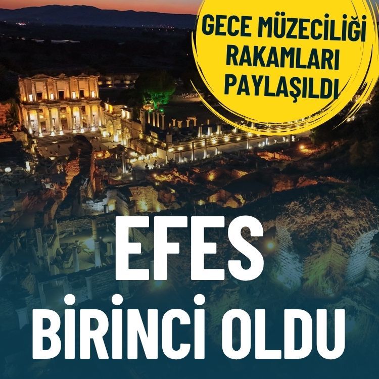 Gece müzeciliği rakamları paylaşıldı… Efes birinci oldu