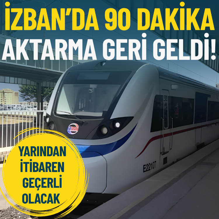 İZBAN’da 90 dakika aktarma geri geldi!