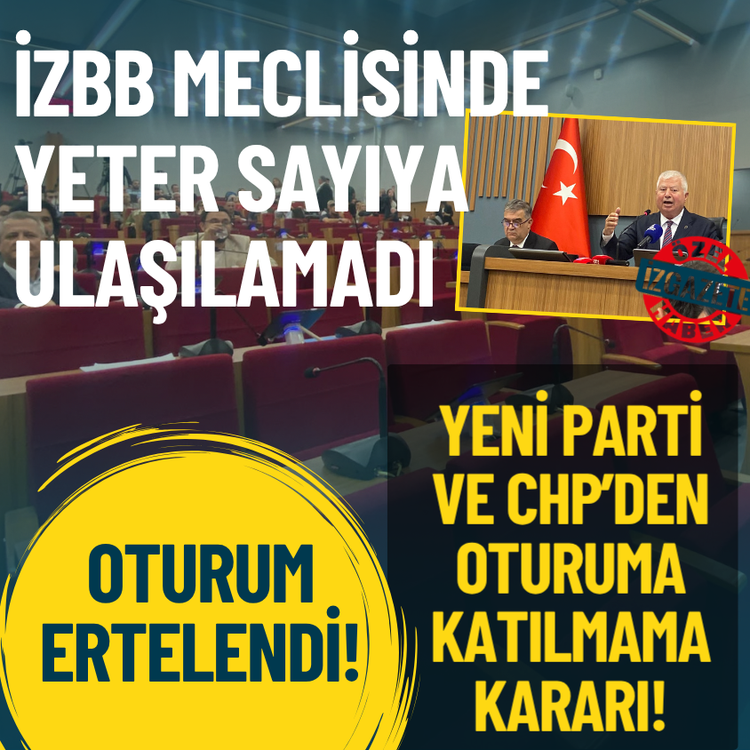 İZBB meclisinde yeter sayıya ulaşılamadı: Oturum ertelendi!