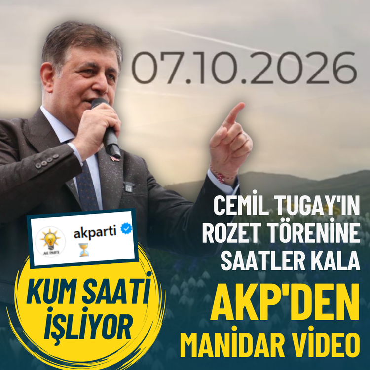 Kum saati işliyor: Cemil Tugay'ın rozet törenine saatler kala AKP'den manidar video