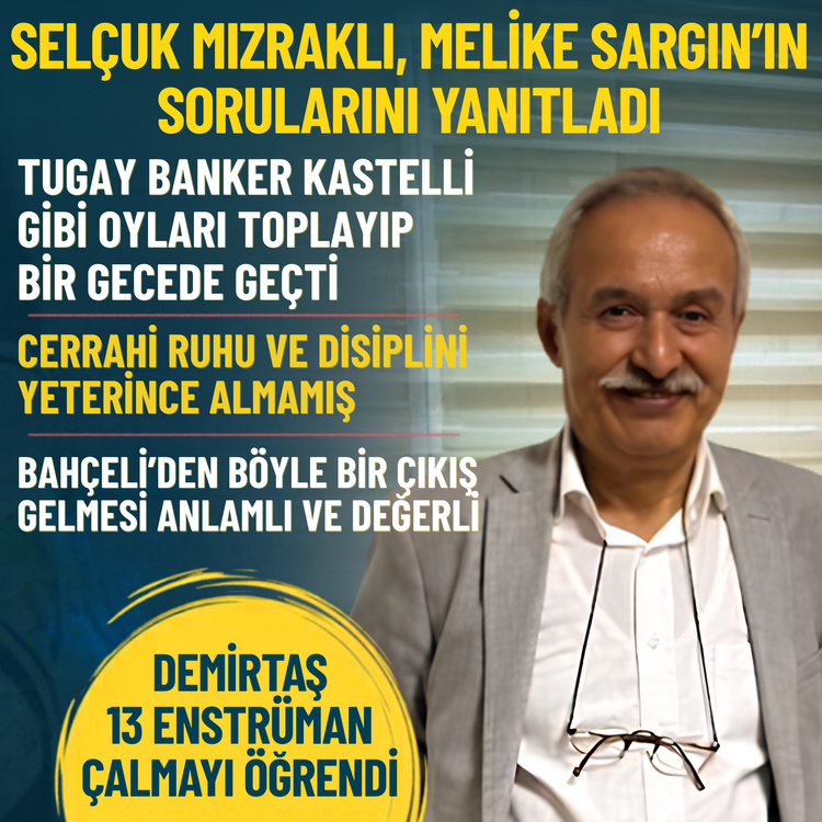 Selçuk Mızraklı, Melike Sargın’ın sorularını yanıtladı: Yolsuzluk ve ahlaksızlık bağışıklığı olmayanı etkiler