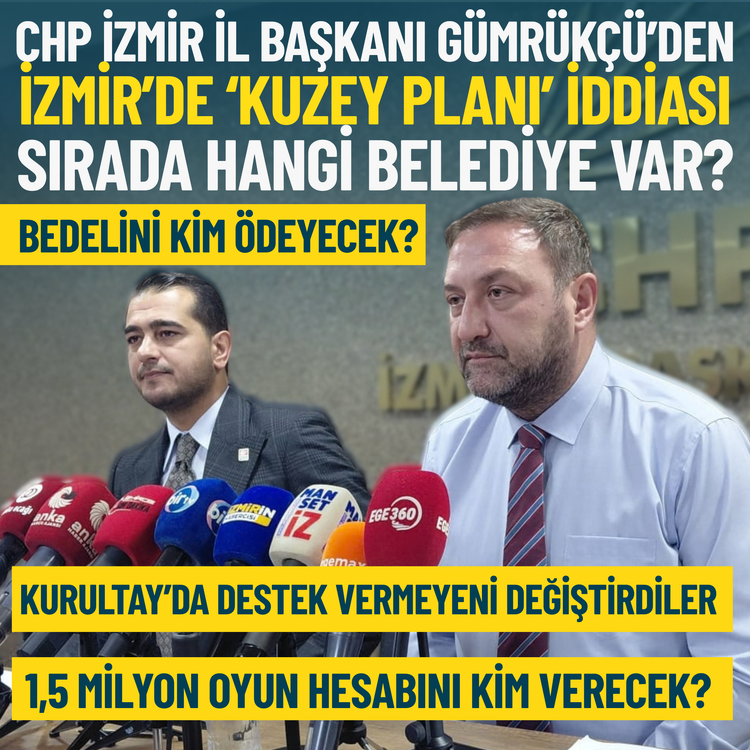 CHP İzmir İl Başkanı Gümrükçü’den İzmir’de ‘kuzey planı’ iddiası: Sırada hangi belediye var?