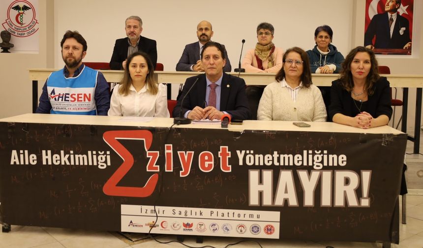 İzmir Sağlık Platformu eylem kararını açıkladı: Eziyet yönetmeliğine hayır!