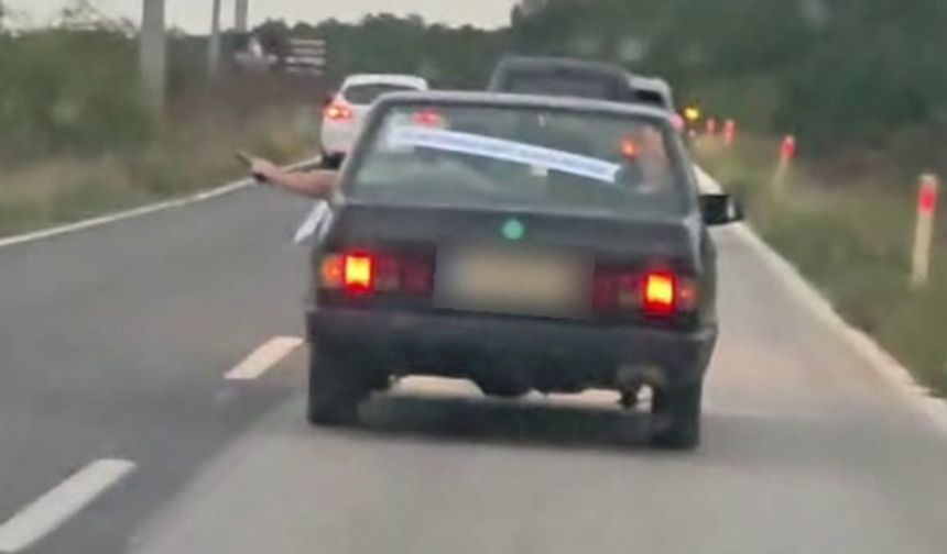 Magandalık pahalıya patladı: Düğün konvoyunda havaya ateş açtı, polis affetmedi!