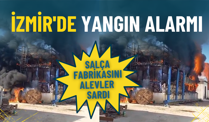 İzmir'de yangın alarmı: Salça fabrikasını alevler sardı