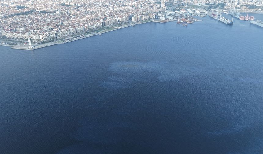 İzmir Körfezi yine kirletildi: Tersane bölgesinde mazot ve yağ kirliliği tespit edildi!