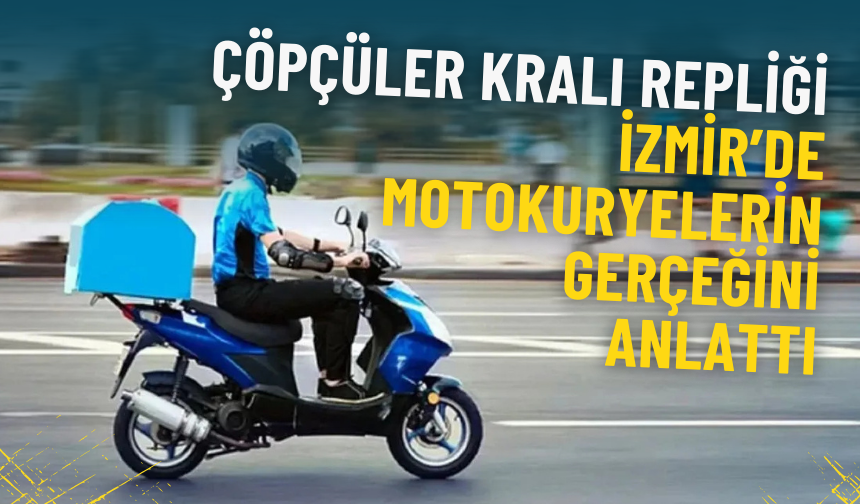 Çöpçüler Kralı repliği İzmir’de motokuryelerin gerçeğini anlattı