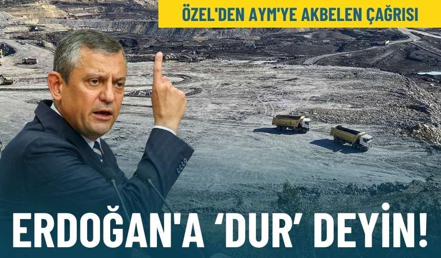 Özel'den AYM'ye Akbelen çağrısı: Erdoğan'a dur deyin!