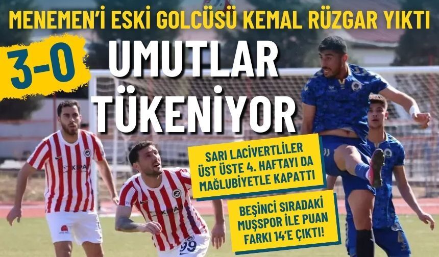 Menemen’i eski golcüsü yıktı: Maraş’ta üst üste dördüncü mağlubiyet!
