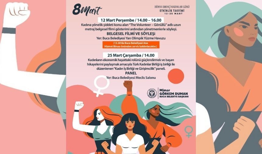 Buca'da mart ayı boyunca etkinlik rüzgârı