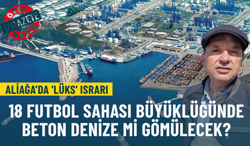 Aliağa’da 'lüks' ısrarı: 18 futbol sahası büyüklüğünde beton denize mi gömülecek?