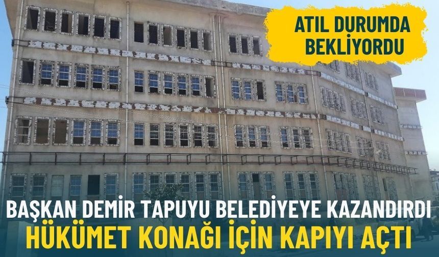 Torbalı’da Başkan Demir tapuyu belediyeye kazandırdı, hükümet konağı için kapıyı açtı