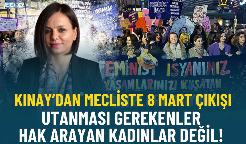 Kınay’dan mecliste 8 Mart çıkışı: Utanması gerekenler hak arayan kadınlar değil!