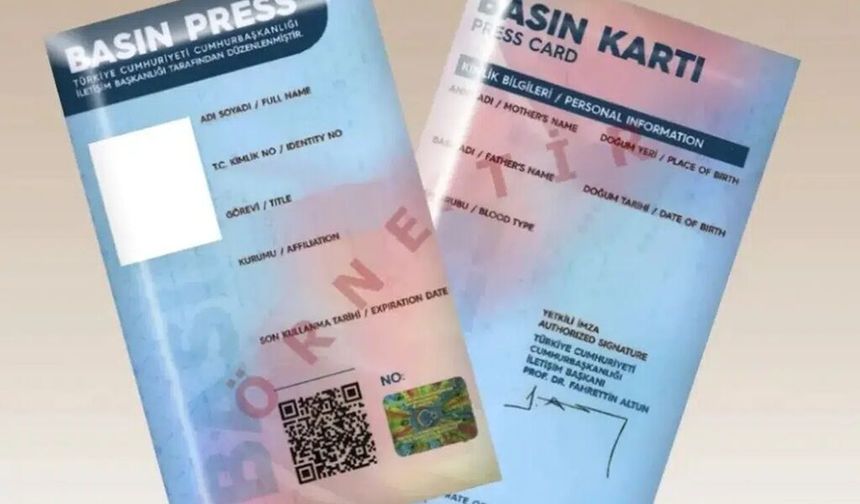 İçişleri Bakanlığı’ndan basın kartı talimatı!