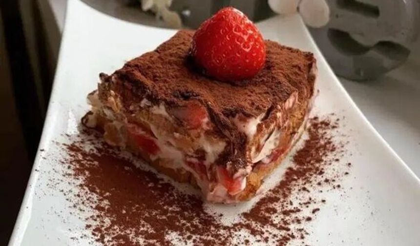 Mis kokulu ferahlatıcı lezzet: Çilekli tiramisu tarifi!