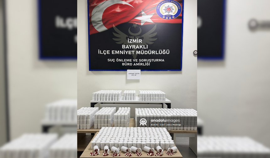 Bayraklı'da 102 bin 596 uyuşturucu hap ele geçirildi