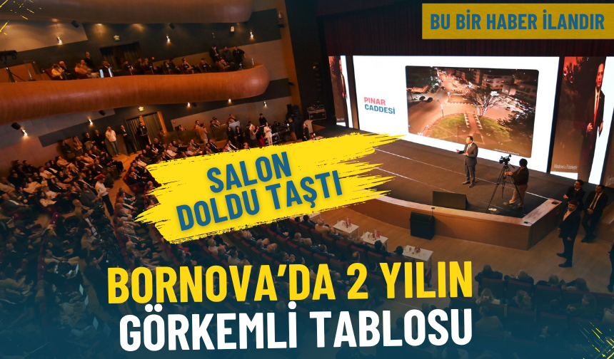 Bornova’da 2 yılın görkemli tablosu: 66 dakikalık sunum, dakikalarca ayakta alkış