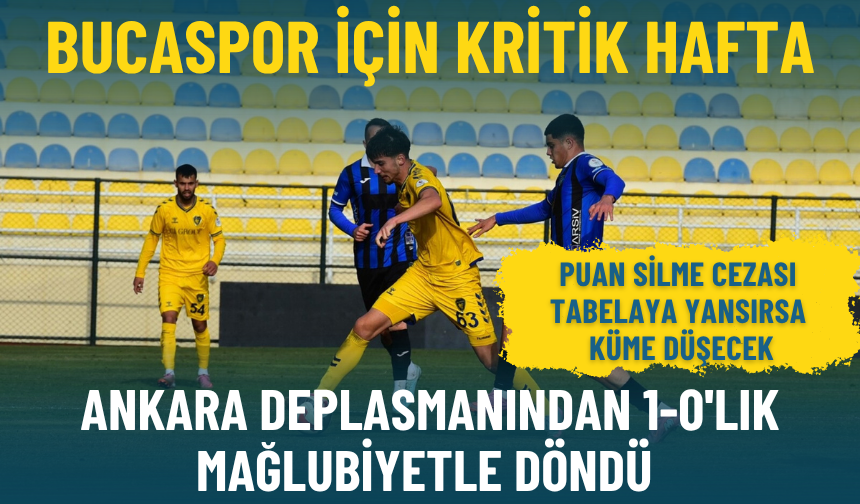 Bucaspor için kritik hafta: Ankara deplasmanından 1-0'lık mağlubiyetle döndü