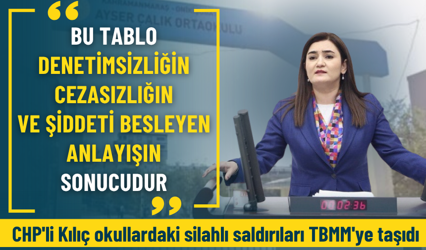 CHP'li Kılıç okullardaki silahlı saldırıları TBMM'ye taşıdı: Güvenlik zafiyeti araştırılsın