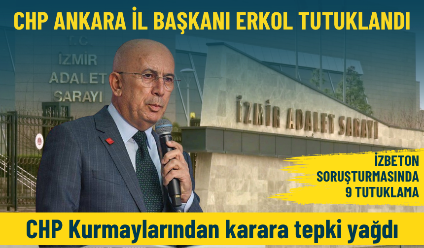 CHP Ankara İl Başkanı Erkol tutuklandı: CHP Kurmaylarından karara tepki yağdı
