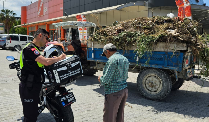 Kuşadası Belediyesi'nden çevreyi kirletenlere ceza