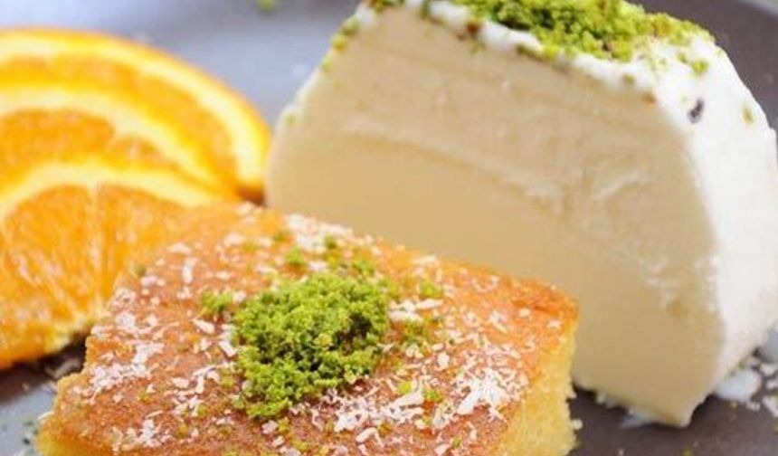 Bayram sofralarına serin dokunuş: Dondurmalı revani tarifi