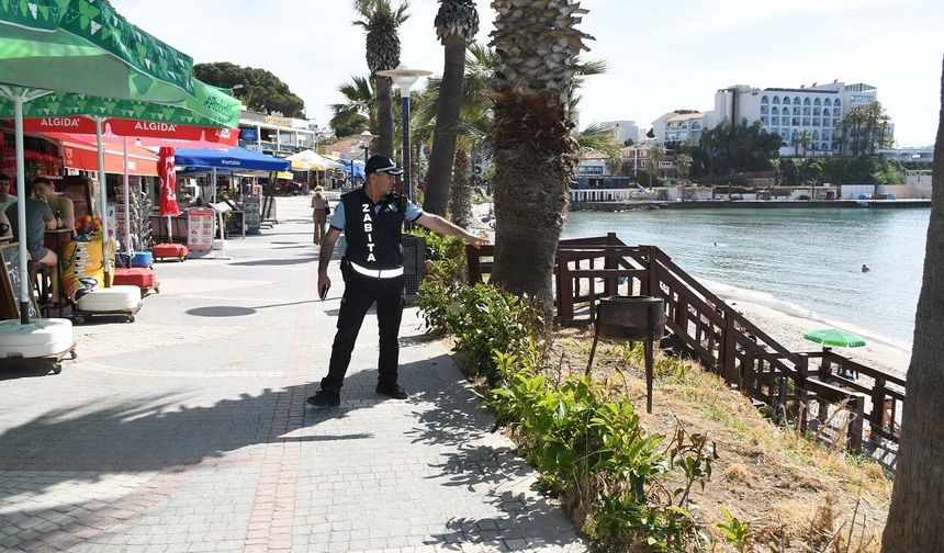 Kadınlar Denizi Plajı'nda zabıta ekiplerince denetim gerçekleştirildi